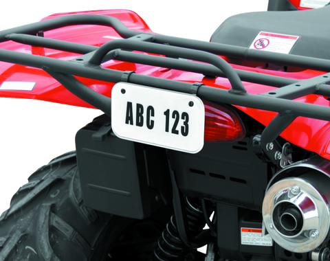Quadboss ATV License Plate Kit - White - 211907
