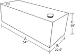 Tradesman Aluminum Rectangular Liquid Storage Tank (98 Gallon Capacity) - Brite - 3198