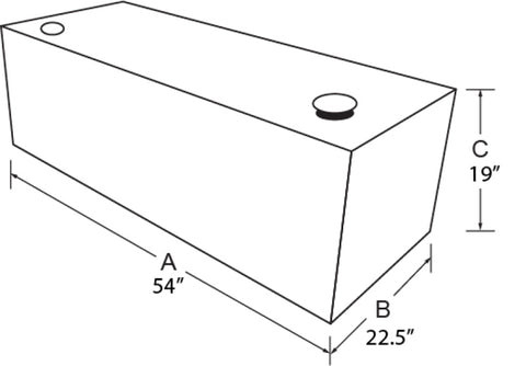 Tradesman Aluminum Rectangular Liquid Storage Tank (98 Gallon Capacity) - Brite - 3198