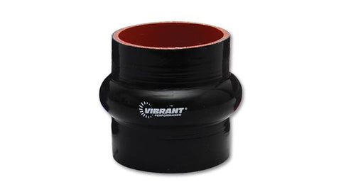 Vibrant 4 Ply Reinforced Silicone Hump Hose Connector - 2in I.D. x 3in long (BLACK) - 2730