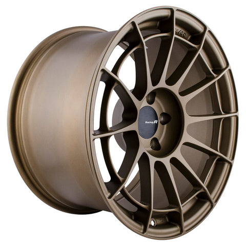 Enkei NT03RR 18x10.5 5x114.3 15mm Offset 75mm Bore Titanium Gold Wheel - 512-8105-6515GG