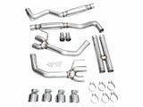 AWE 2024 Ford Mustang GT Fastback S650 RWD Track Edition Cat-Back Exhaust w/ Quad Chrome Silver Tips - 3020-42650