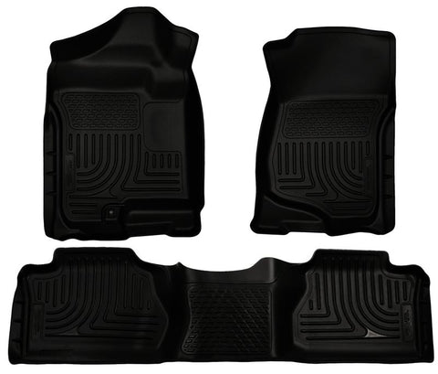 Husky Liners 07-13 GM Escalade ESV/Avalanche/Suburban WeatherBeater Black Front/2nd Row Floor Liners - 98261