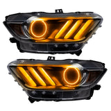 Oracle 15-17 Ford Mustang V6/GT/Shelby DRL w/ Halo Kit - ColorSHIFT w/ Simple Controller - 2267-504