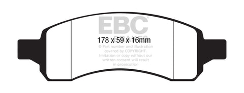 EBC 08+ Chevrolet Traverse 3.6 Greenstuff Front Brake Pads - DP61761/2