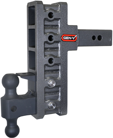 Gen-Y Mega Duty 2.5in Shank 9in Offset Drop 32K Hitch w/GH-0161 Dual-Ball/GH-0162 Pintle Lock - GH-1925