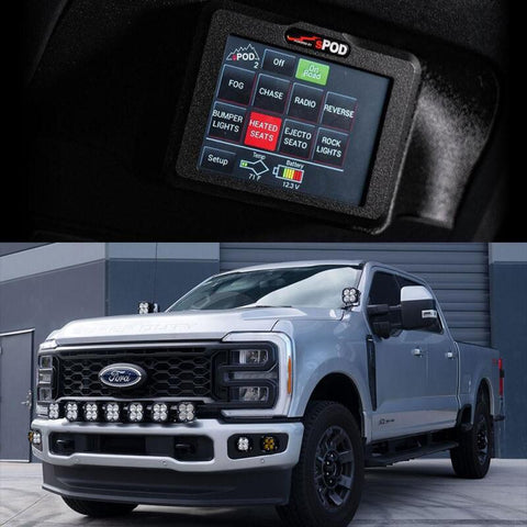 sPOD 2023+ Ford F250/F350 Super Duty BantamX Touchscreen Vehicle Power Management Kit - 870140