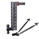 Gen-Y Mega Duty 2in Shank 20in Drop 1.5K TW 10K Hitch w/GH-031 Dual-Ball/GH-0100 Stabilizer Kit - GH-319