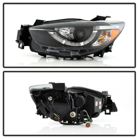 Spyder Mazda CX-5 13-15 Projector Headlights - DRL LED - Black PRO-YD-MCX513-DRL-BK - 5083319