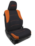 PRP 11-24 Toyota 4Runner Front Seat Covers (Pair) - Black/Orange - B066-05