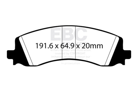 EBC 2020+ Ram 2500 HD 6.4L Greenstuff Rear Brake Pads - DP63124