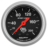 Autometer Sport Comp 52mm Mechanical 0-200 PSI Oil Pressure Gauge - 3322