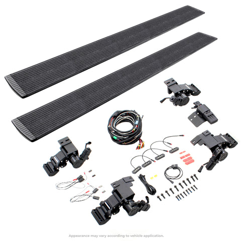 Go Rhino 19-23 Ram 1500 Quad Cab 4dr E-BOARD E1 Electric Running Board Kit - Bedliner Coating - 20430680T