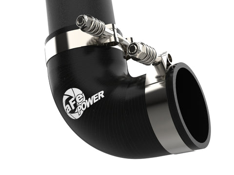 aFe 23-24 Ford F250/F350 Super Duty V8-6.7L BladeRunner 3 In. Aluminum Cold Charge Pipe- BLK - 46-20689-B