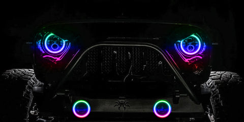 Oracle Jeep Wrangler JK/JL/JT High Performance W LED Fog Lights - ColorSHIFT - Dynamic - 5846-332