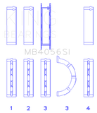 King Engine Bearings Ford 155 (Size +1.0mm) Main Bearing Set - MB4056SI1.0