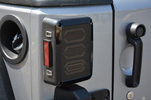 DV8 Offroad 07-18 Jeep Wrangler JK Octagon LED Tail Light - TLJK-02