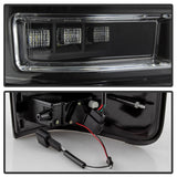 Spyder 04-08 Ford F-150 Projector Tail Lights - Light Bar DRL LED - Black ALT-YD-FF15004V2-LBLED-BK - 5084170
