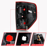 ANZO 2009-2014 Ford F-150 Euro Taillight Red/Clear (W/O Bulb) - 311299