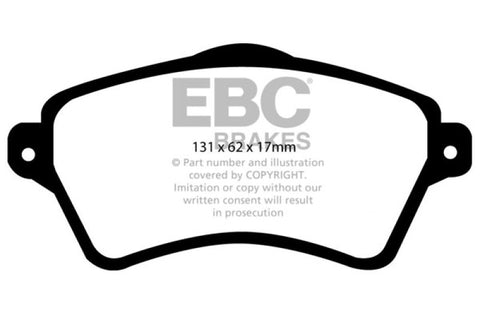 EBC 01-05 Land Rover Freelander 2.5 Yellowstuff Front Brake Pads - DP41352R