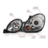 ANZO 1998-2005 Lexus Gs300 Projector Headlights w/ Halo Chrome - 121143