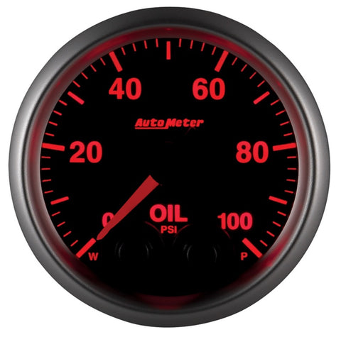 Autometer Elite 52mm Oil Pressure Peak and Warn Gauge w/ Electronic Control - 5652