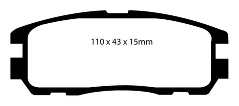 EBC 96-98 Acura SLX 3.2 Greenstuff Rear Brake Pads - DP6974
