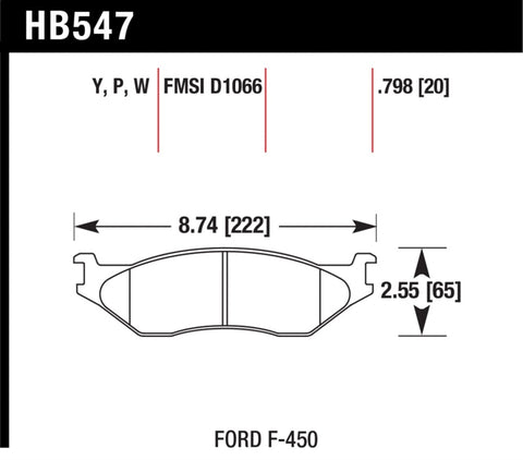 Hawk LTS Street Brake Pads - HB547Y.798