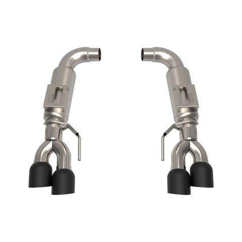 Kooks 2018+ Mustang 5.0L 4V OEM x 3in Axle-Back Exh w/3in Round Race Mufflers 4in Black Quad Tips - 11516260