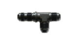 Vibrant -4AN Bulkhead Adapter Tee on Run Fittings - Anodized Black Only - 10625