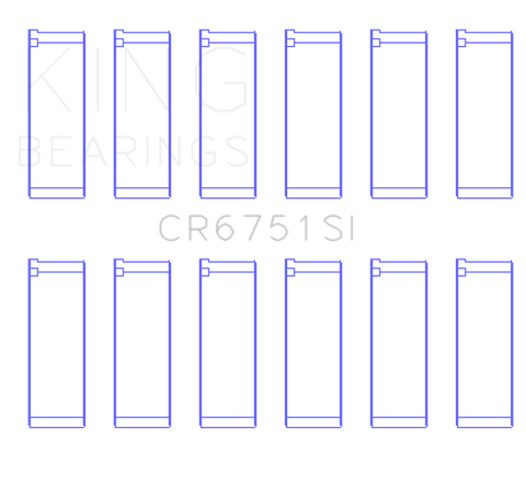 King 97-07 Ford 2.5L/2.9L/3.0L (Size STD) Rod Bearing Set - CR6751SI