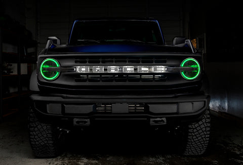 Oracle 2021 Ford Bronco DRL Upgrade w/ Halo Kit - ColorSHIFT w/ Simple Controller - 1468-504