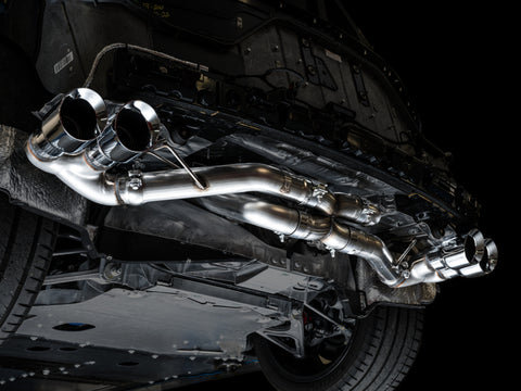 AWE Tuning 2020 Chevrolet Corvette (C8) Track Edition Exhaust - Quad Chrome Silver Tips - 3020-42080