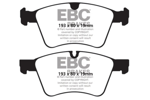 EBC 08-10 Mercedes-Benz GL320 3.0 TD (373mm Front Rotors) Yellowstuff Front Brake Pads - DP41860R