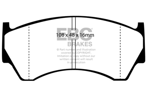 EBC 95-97 Nissan Sentra 1.6 Redstuff Front Brake Pads - DP31044C
