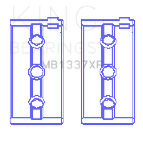 King Engine Bearings Kawasaki ZX-14 (2006-2011) #2/4 (Size +0.25mm) Main Bearing Set - MB1337XP0.25-5