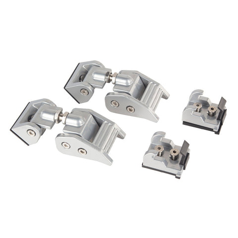 Rugged Ridge 202018-20 Jeep Wrangler JL / 2020 Jeep Gladiator Silver Hood Catch Kit - 11116.21