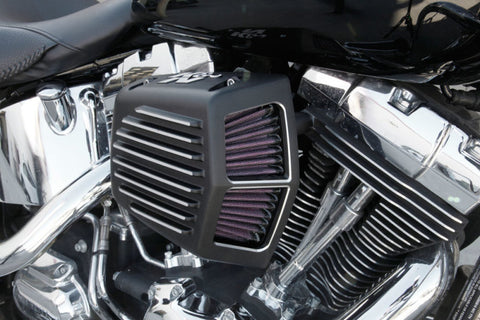 K&N Street Metal Intake System for 01-16 Harley-Davidson Softail/Dyna - Shaker Black - RK-3950