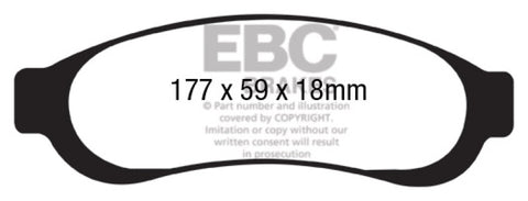 EBC 05-07 Ford F350 (inc Super Duty) 5.4 DRW 2WD Yellowstuff Rear Brake Pads - DP41779R