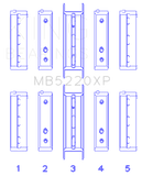 King Subaru WRX/STi EJ20 EJ22 EJ25 Flange #3 Position (Size STDX) Performance Main Bearing Set - MB5220XPSTDX