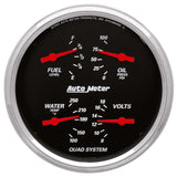 AutoMeter Gauge Quad 5in. 0 Ohm(e) to 90 Ohm(f)Elec Designer Black - 1419
