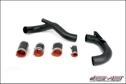 AMS Performance 08-15 Mitsubishi EVO X Lower I/C Pipe Kit for Stock Flange - Black Powder Coat - AMS.04.09.0003-2