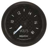 Autometer GT Series 52mm Full Sweep Electronic 8-18 Volts Voltmeter - 8091