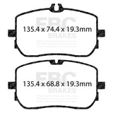 EBC 2019+ Mercedes-Benz A220 Sedan (V177) 2.0L Turbo Redstuff Front Brake Pads - DP32395C