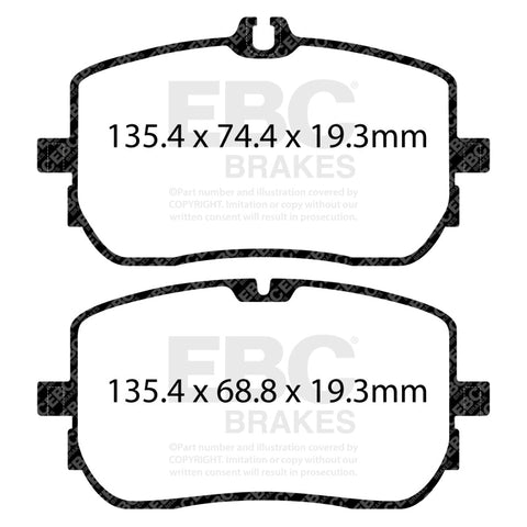 EBC 2019+ Mercedes-Benz A220 Sedan (V177) 2.0L Turbo Redstuff Front Brake Pads - DP32395C
