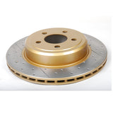 DBA 05-09 Chrysler 300 C Rear Gold Cross Drilled & Slotted KP Street Series Rotor - 2439X