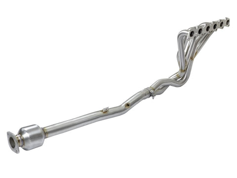 aFe Power Twisted Steel Long Tube Header & Connection Pipes (Street Series) 01-16 Nissan Patrol - 48-36105-YC