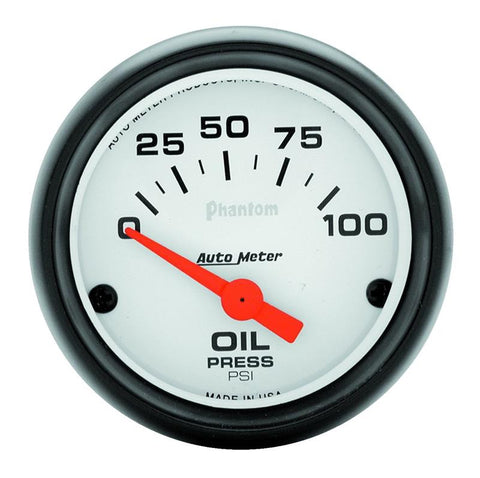 Autometer Phantom 52mm 0-100 PSI Electric Oil Pressure Gauge - 5727