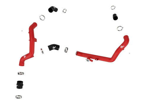 aFe Bladerunner 2-1/4 IN Aluminum Hot Charge Pipe Black 20-23 Ford Explorer/Explorer ST - Red - 46-20658-R