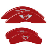 MGP 4 Caliper Covers Engraved Front & Rear MGP Red Finish Silver Characters 2007 Honda Civic - 20223SMGPRD